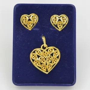 Heart-Shaped Earring & Pendant Set
