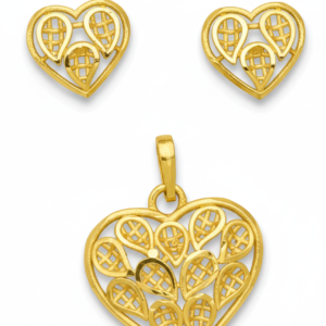 Heart-Shaped Earring & Pendant Set