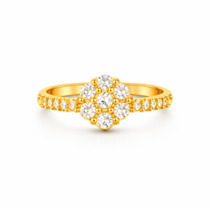 Elegant Pave Band Artificial Diamond Ring