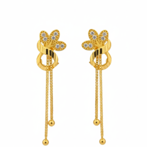 Bloom Chain-Drop Bali Earrings
