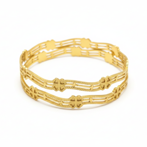 Traditional Floral Bangle Pair