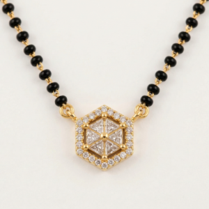 Hexagon Crystal Mangalsutra Necklace