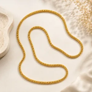 Heritage Mesh Gold Plated Chain Necklace – 24 Inch